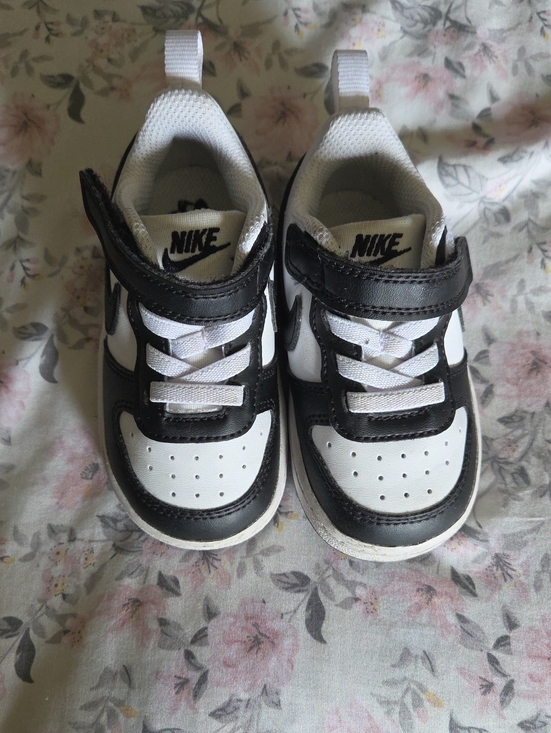 Nike Other - Nike Kids Black and White Velcro Low-Top Sneakers